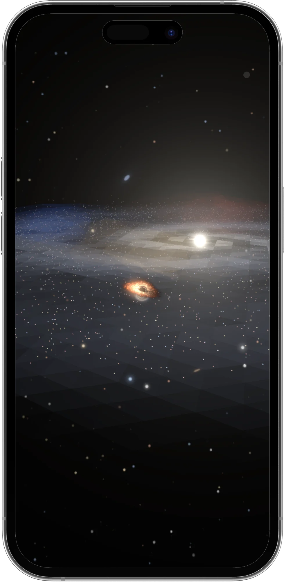 The black hole seen from across a spiral galaxy